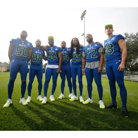 2017 NFL NFC Pro Bowl PE Nike Vapor Speed Turf Mens 9.5 Football Trainer Shoes - Picture 3 of 12